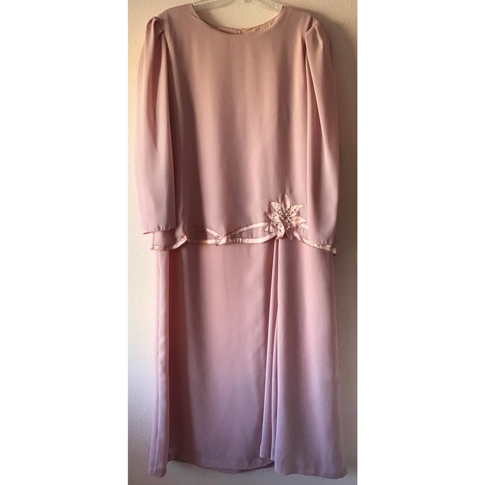Vintage Lady Helene pink dress size 14